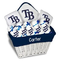 Newborn & Infant White Tampa Bay Rays Personalized Large Gift Basket