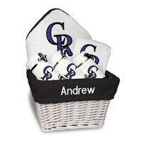 Newborn & Infant White Colorado Rockies Personalized Medium Gift Basket