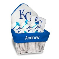 Newborn & Infant White Kansas City Royals Personalized Medium Gift Basket