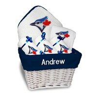 Newborn & Infant White Toronto Blue Jays Personalized Medium Gift Basket