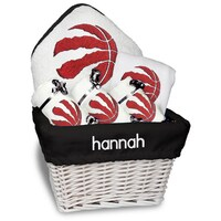 Newborn & Infant White Toronto Raptors Personalized Medium Gift Basket