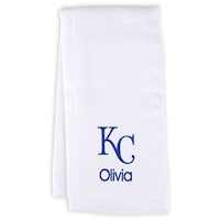 Infant White Kansas City Royals Personalized Burp Cloth