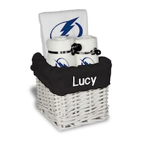 White Tampa Bay Lightning Personalized Small Gift Basket
