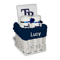 White Tampa Bay Rays Personalized Small Gift Basket