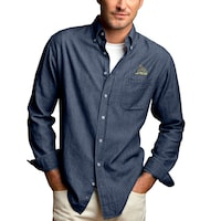 Men's Blue James Madison Dukes Hudson Denim Long Sleeve Button-Down Shirt
