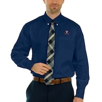 Men's Navy Virginia Cavaliers Wicked Woven Long Sleeve Button-Down Shirt