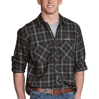 Men's Charcoal Fairfield Stags Brewer Flannel Long Sleeve Shirt