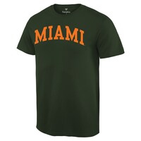 Men's Green Miami Hurricanes Basic Arch T-Shirt