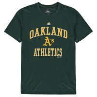 Youth Majestic Green Oakland Athletics City Wide Cool Base T-Shirt