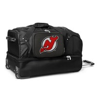MOJO New Jersey Devils Black 27'' 2-Wheel Drop Bottom Rolling Duffel Bag