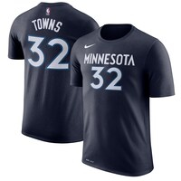 Men's Nike Karl-Anthony Towns Blue Minnesota Timberwolves Name & Number Performance T-Shirt