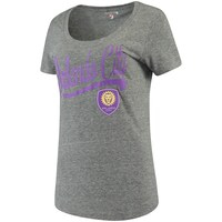 Women's 5th & Ocean by New Era Gray Orlando City SC Scoop Neck Tri-Blend T-Shirt