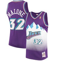 Men's Mitchell & Ness Karl Malone Purple Utah Jazz Hardwood Classics Swingman Jersey