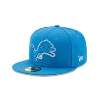 Men's New Era Blue Detroit Lions Omaha 59FIFTY Fitted Hat