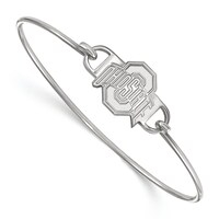 Women's Ohio State Buckeyes Sterling Silver Wire Bangle