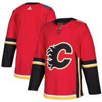 Men's adidas Red Calgary Flames Home Authentic Blank Jersey