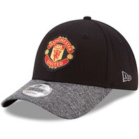 Men's New Era Black/Heathered Gray Manchester United Adjustable Hat