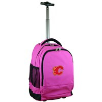 MOJO Pink Calgary Flames 19'' Premium Wheeled Backpack