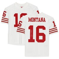 Joe Montana San Francisco 49ers Autographed Mitchell & Ness White Replica Jersey