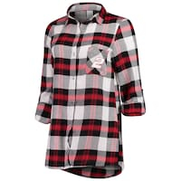 Women's Concepts Sport Black/Red Brad Keselowski Headway Tunic Flannel Shirt