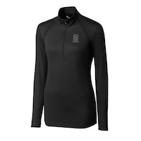 Women's Cutter & Buck Black TPC Scottsdale Williams Half-Zip Pullover Jacket
