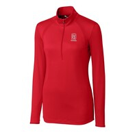 Women's Cutter & Buck Red TPC Scottsdale Williams Half-Zip Pullover Jacket