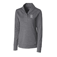 Women's Cutter & Buck Heather Charcoal TPC Scottsdale Shoreline Half-Zip Pullover Sweatshirt
