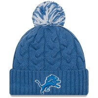 Women's New Era Blue Detroit Lions Cozy Cable Cuffed Knit Hat
