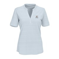 Women's Silver Virginia Cavaliers Strata Textured Henley Shirt