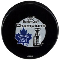 Toronto Maple Leafs Unsigned 1967 Stanley Cup Champions Logo Hockey Puck