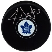 Travis Dermott Toronto Maple Leafs Autographed Hockey Puck