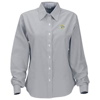 Women's Gray Alaska Anchorage Seawolves Velocity Oxford Plus Size Button-Up Long Sleeve Shirt