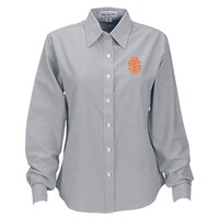Women's Gray Idaho State Bengals Velocity Oxford Plus Size Button-Up Long Sleeve Shirt