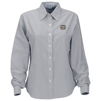Women's Gray Missouri State University Bears Velocity Oxford Plus Size Button-Up Long Sleeve Shirt