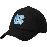 Men's Top of the World Black North Carolina Tar Heels Primary Logo Staple Adjustable Hat