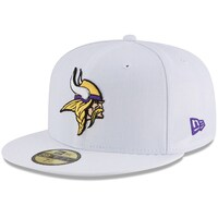 Men's New Era White Minnesota Vikings Omaha 59FIFTY Fitted Hat