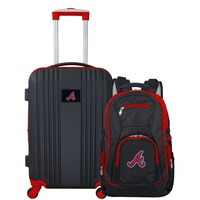 MOJO Black Atlanta Braves 2-Piece Luggage & Backpack Set