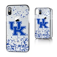 Kentucky Wildcats iPhone X/Xs Glitter Confetti Case