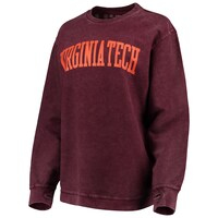 Women's Pressbox Maroon Virginia Tech Hokies Comfy Cord Vintage Wash Basic Arch Pullover Sweatshirt