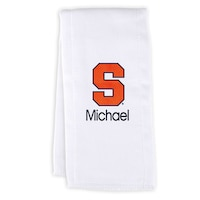 White Chad & Jake Syracuse Orange Team Personalized Burp Cloth