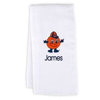 White Chad & Jake Syracuse Orange NCAA Personalized Burp Cloth