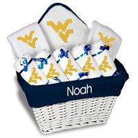 White Chad & Jake West Virginia Mountaineers Personalized Large Gift Basket