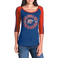 Women's New Era Blue/Orange Oklahoma City Thunder Slub Jersey T-Shirt