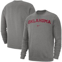 Men's Nike Heather Gray Oklahoma Sooners Club Fleece Sweatshirt