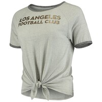 Women's Concepts Sport Heathered Gray LAFC Squad Tie-Up T-Shirt
