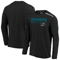Men's Fanatics Branded Black San Jose Sharks Authentic Pro Clutch Long Sleeve T-Shirt