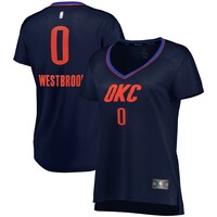 Women's Fanatics Branded Russell Westbrook Navy Oklahoma City Thunder Fast Break Replica Player Jersey - Icon Edition