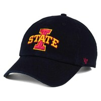 Men's '47 Black Iowa State Cyclones Clean Up Adjustable Hat