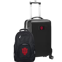 Indiana Hoosiers Deluxe 2-Piece Backpack and Carry-On Set - Black