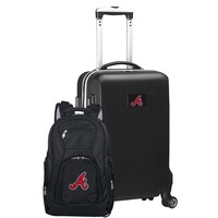 Atlanta Braves Deluxe 2-Piece Backpack and Carry-On Set - Black